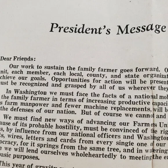 1951 Farmers Union Action Letter February Lincoln Gettysburg Address Edison - Picture 8 of 12